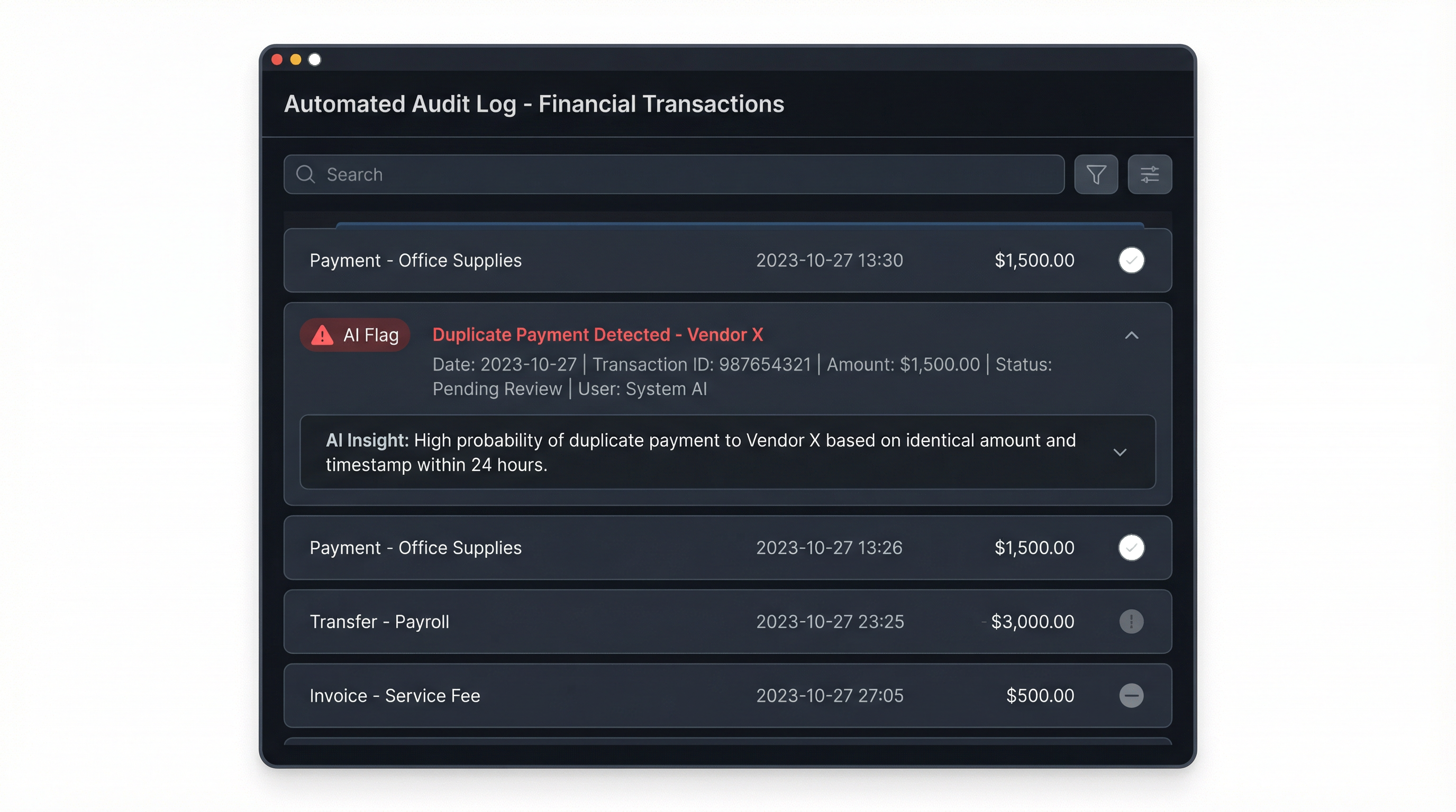 Audit Log UI